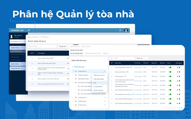 Phân hệ Quản lý tòa nhà chung cư